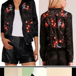 Walter Baker Embroidery Bomber Jacket